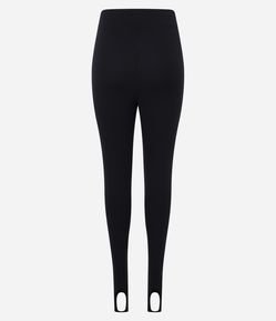 Calça Legging em Tricô Leve com Cintura Alta e Tira no Pé