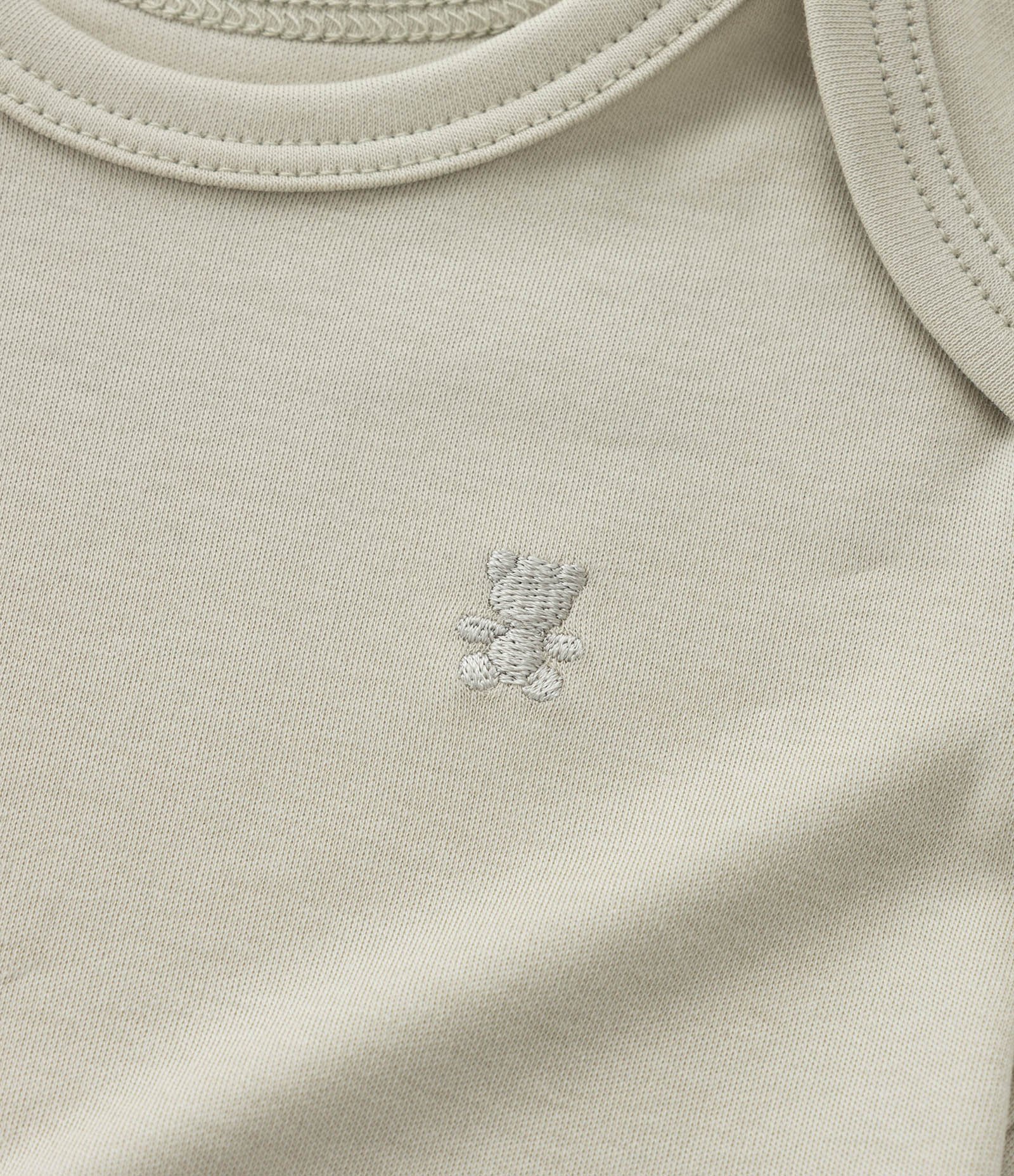 Body Infantil Básico com Bordado Ursinho - Tam RN a 18 meses Verde 6