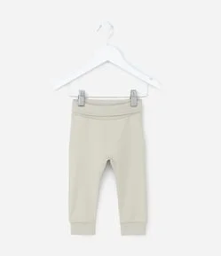 Calça Infantil em Algodão Peruano com Cós Dobrável - Tam RN a 18 meses