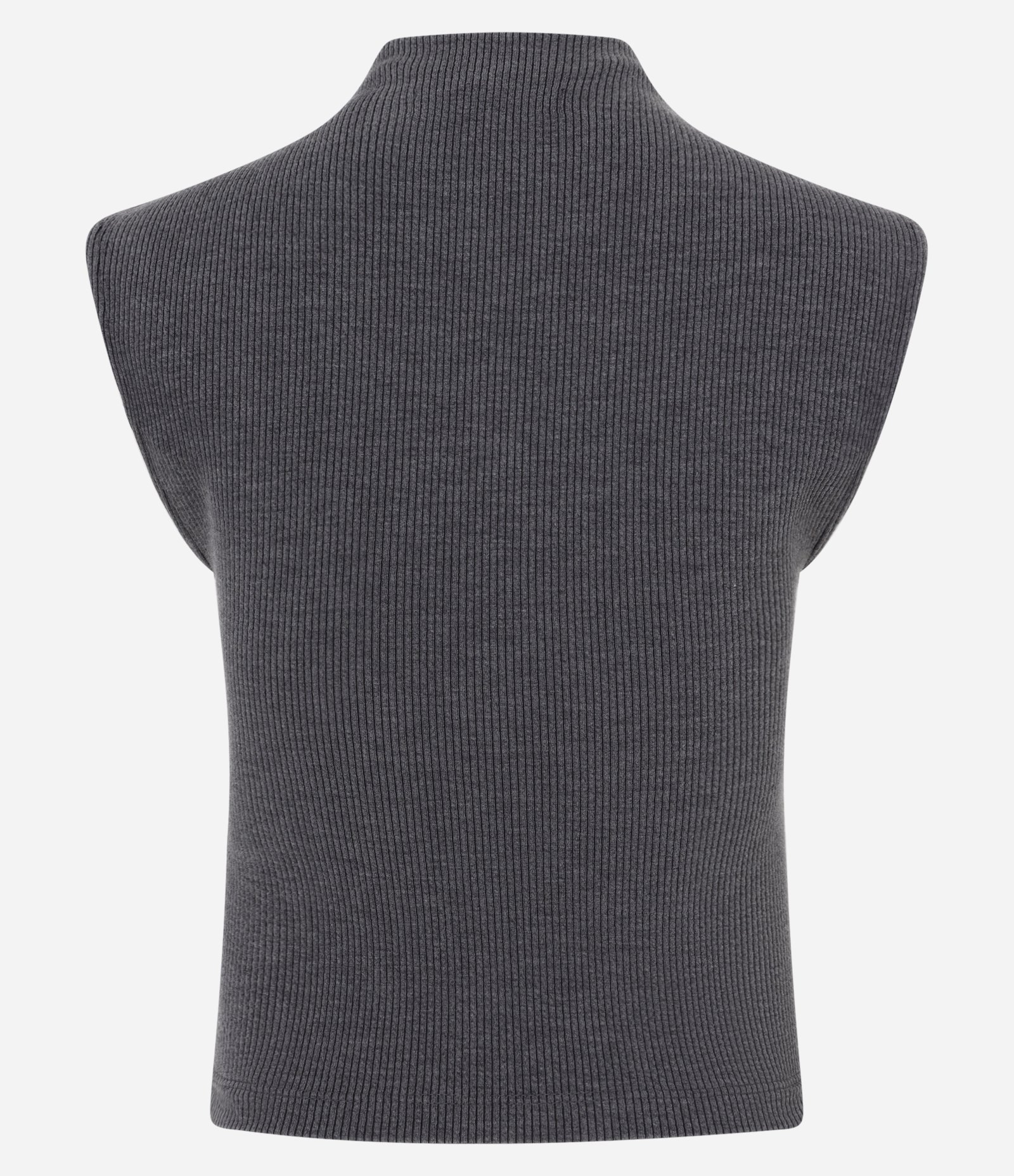 Blusa Texturizada com Golinha Alta Cinza 6