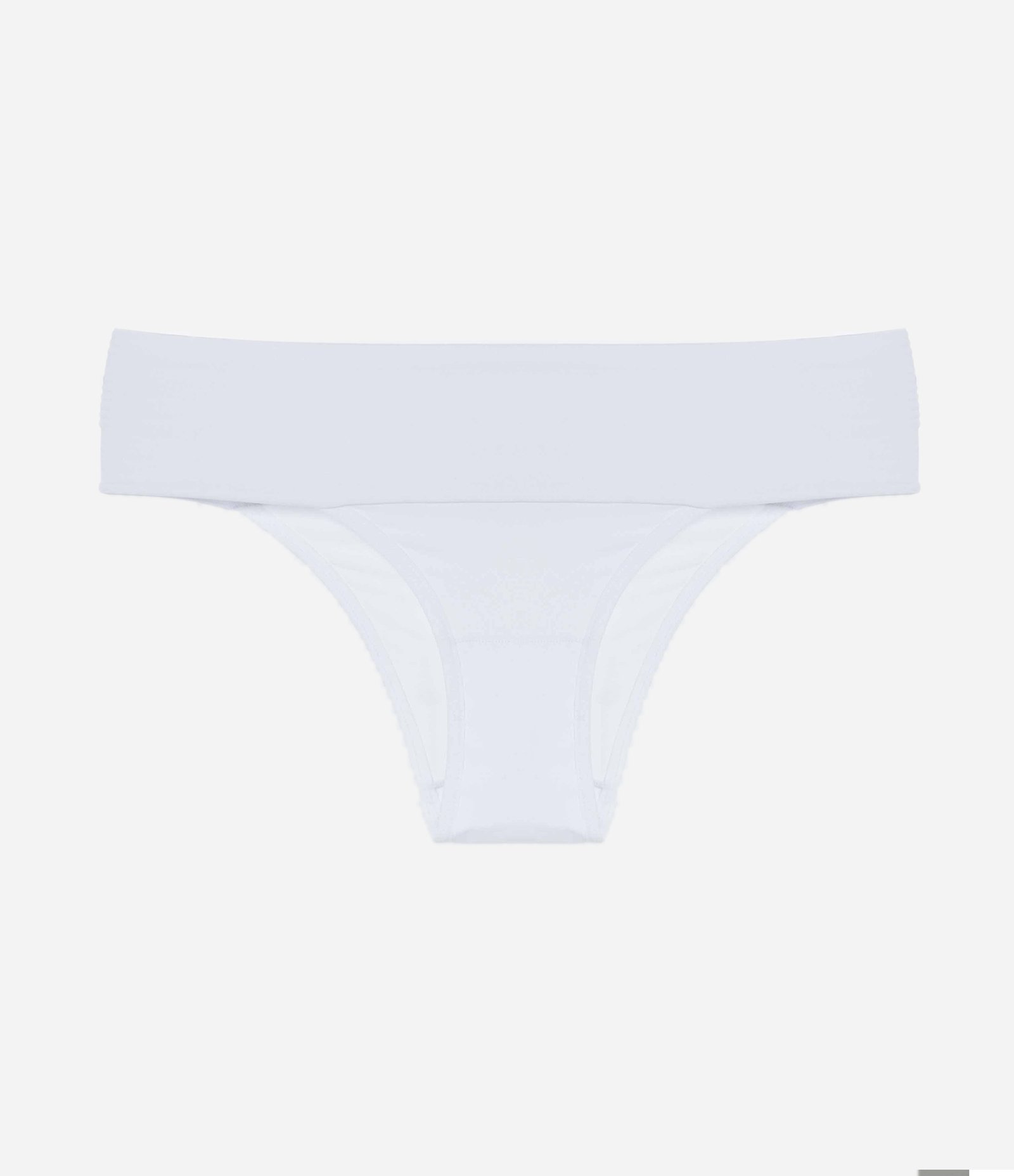 Calcinha Biquíni Básica em Microfibra com Cós Largo Branco 4