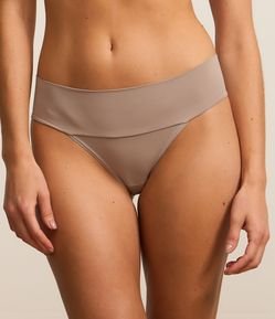 Calcinha Biquíni Básica em Microfibra com Cós Largo