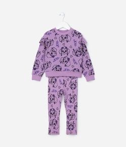 Conjunto Infantil com Babadinho e Estampa Patrulha Canina - Tam 2 a 6 Anos