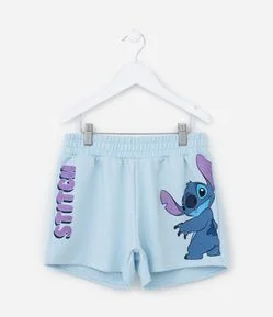 Bermuda Infantil com Estampa e Lettering Stitch - Tam 5 a 14 Anos