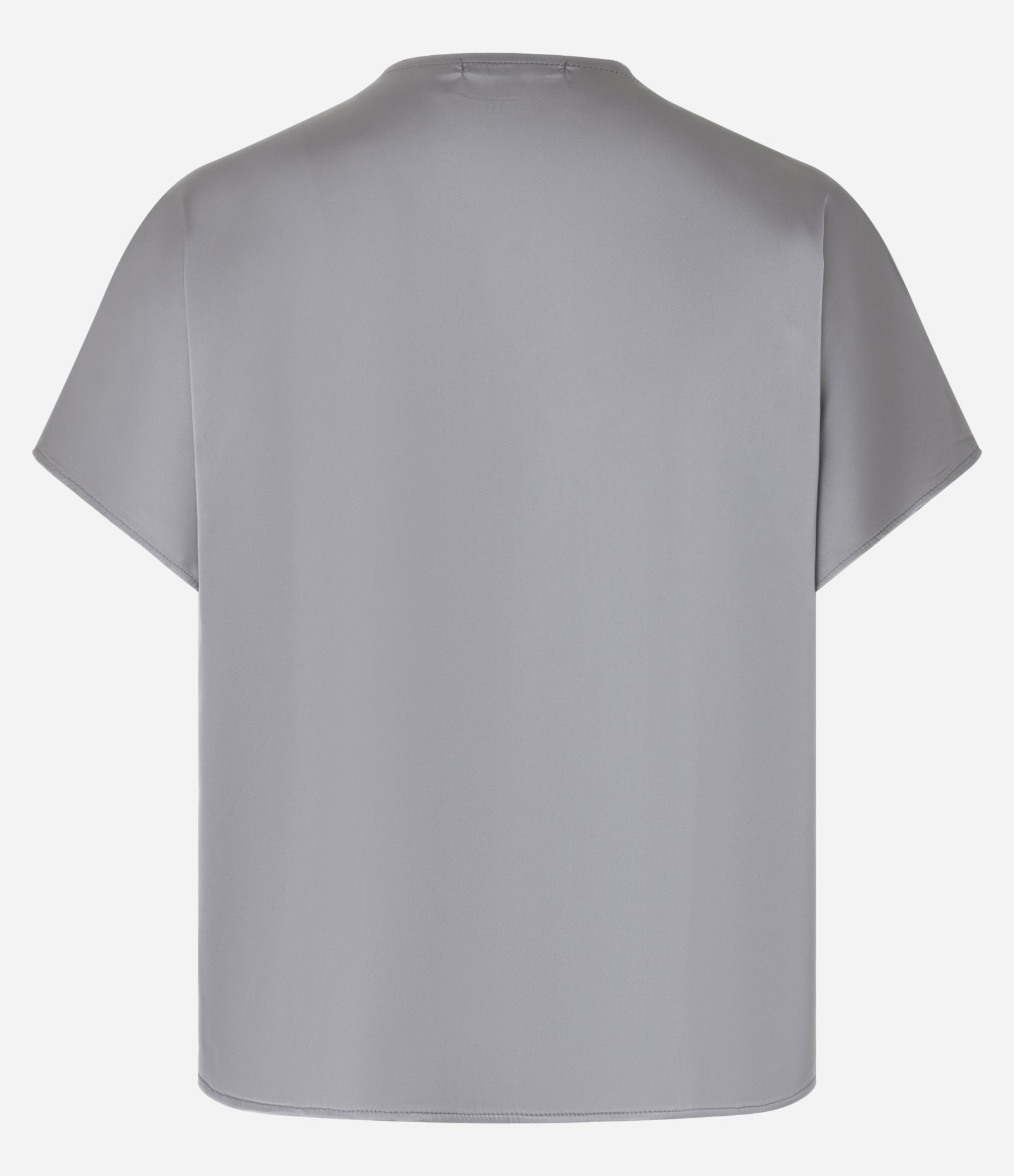 Blusa Soltinha e Acetinada com Prega Frontal Prata 2