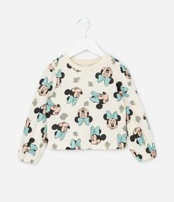 Camiseta Curta Infantil com Estampa da Minnie - Tam 1 a 6 Anos