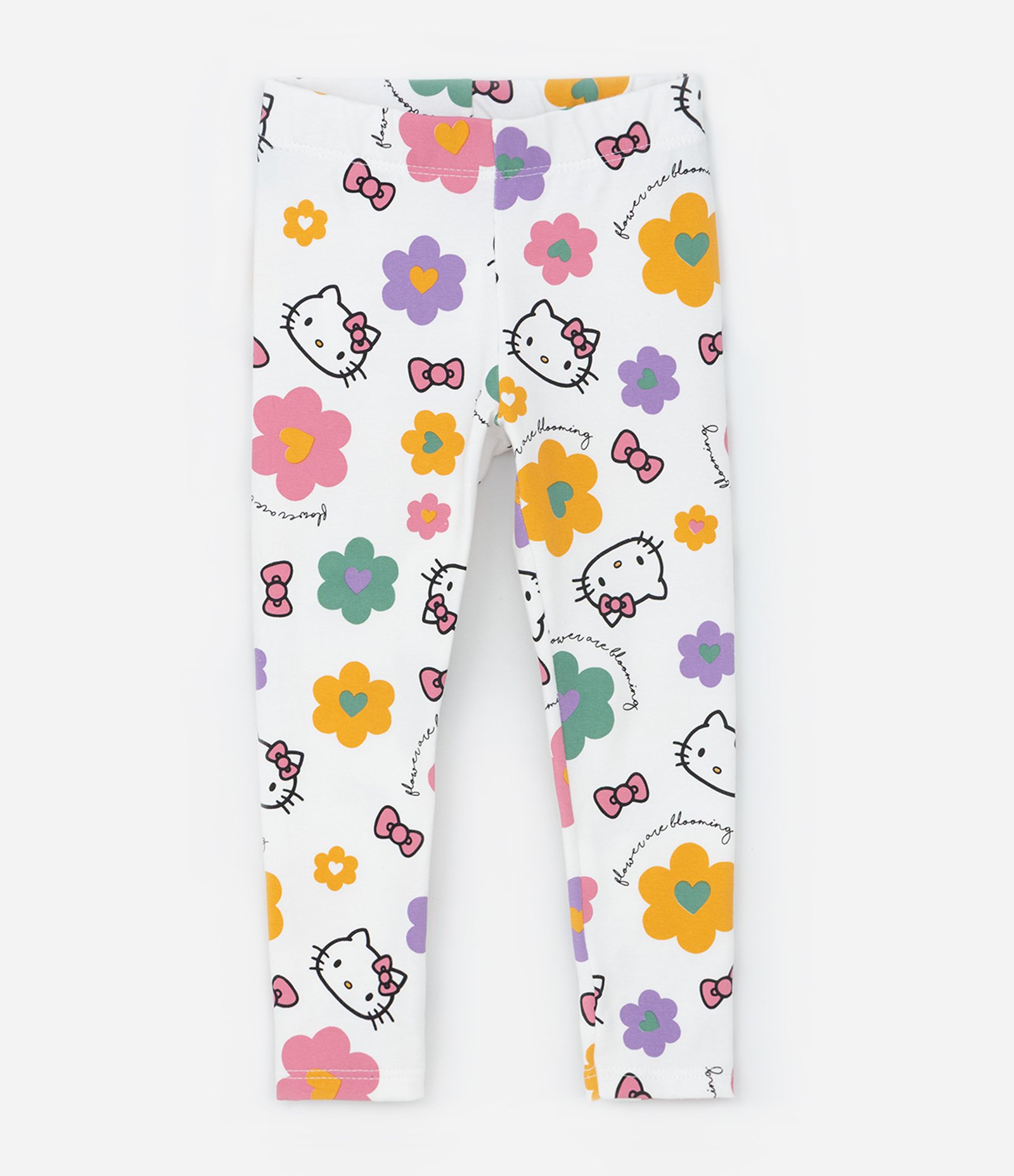 Conjunto Infantil com Estampa Hello Kitty e Florzinhas - Tam 1 a 6 Anos Branco 5