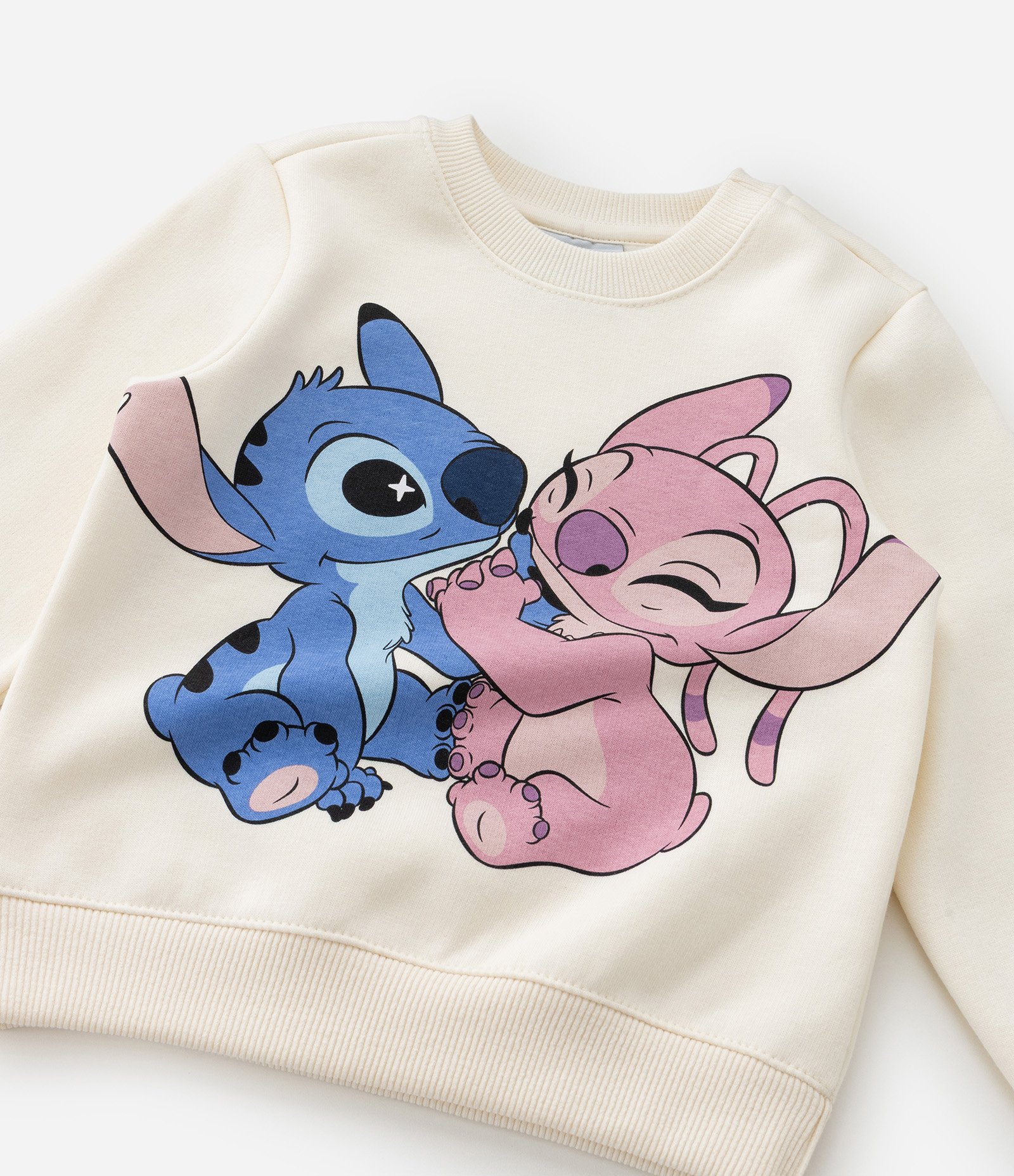 Conjunto Infantil Quentinho com Estampa Stitch e Angel - Tam 1 a 6 Anos Bege 6