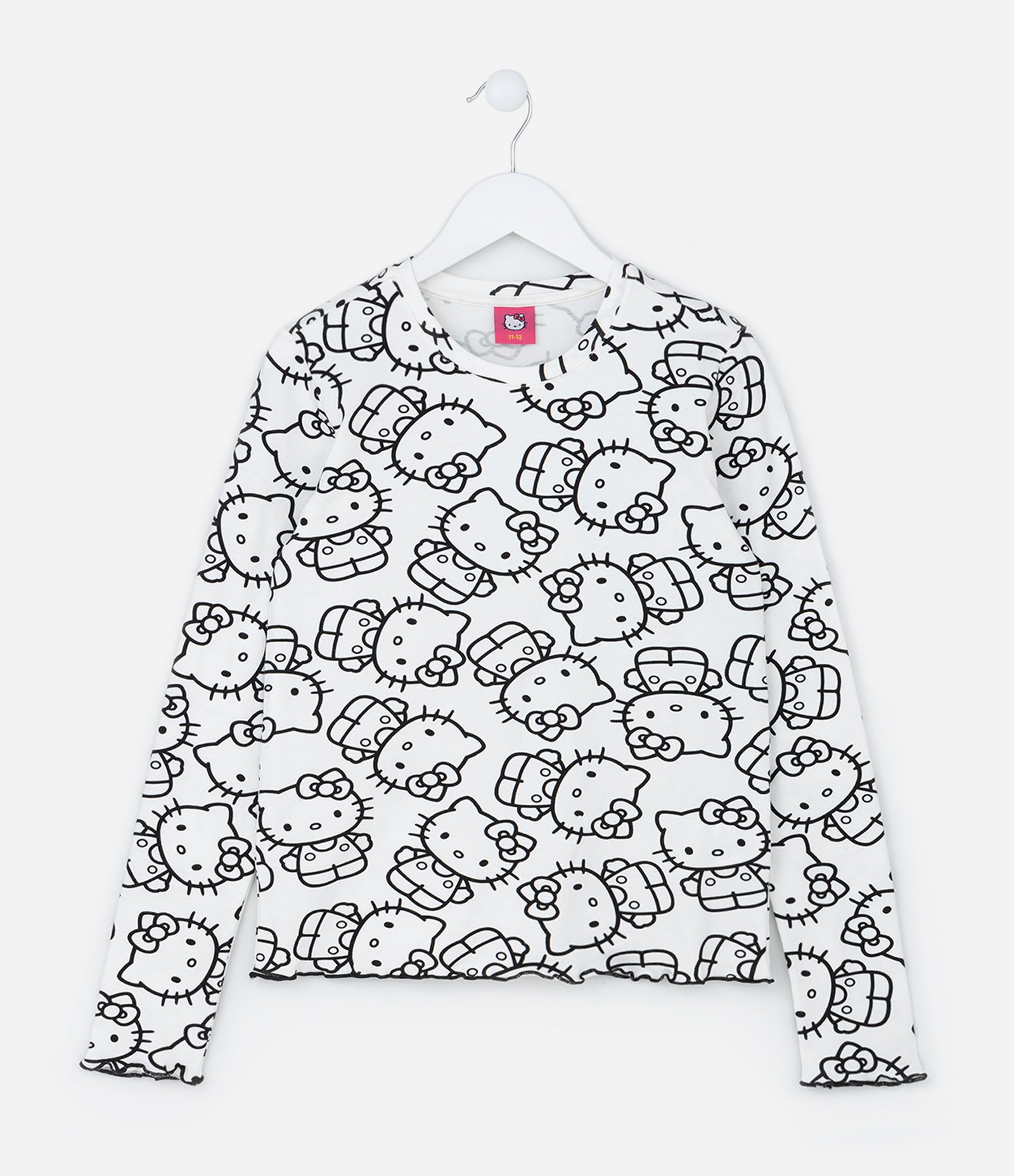 Camiseta Curta Infantil com Estampa Hello Kitty - Tam 5 a 14 Anos Branco 1