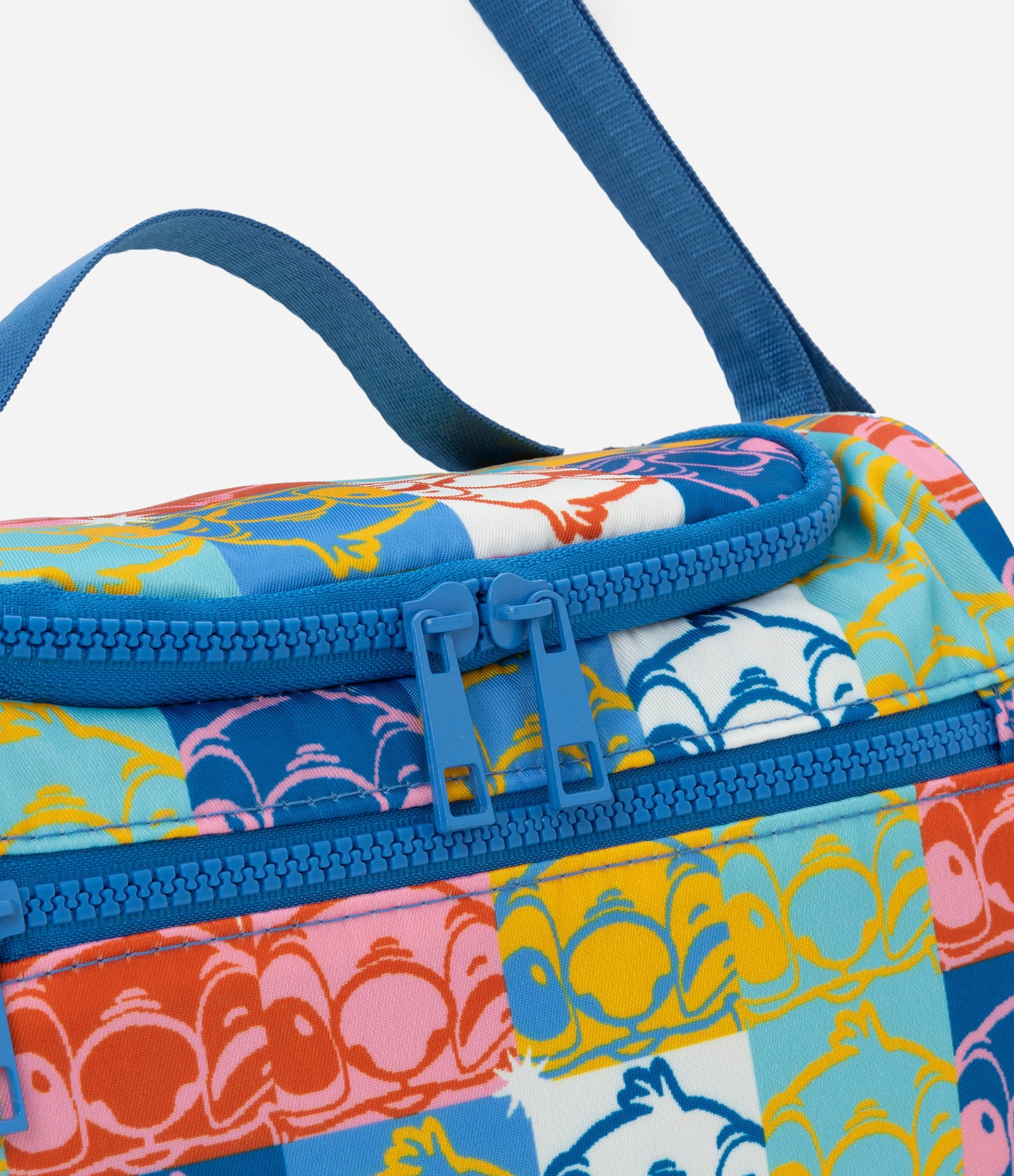 Lancheira com Tampa e Alça de Mão Estampa Bloco de Cores do Stitch Multicores 4