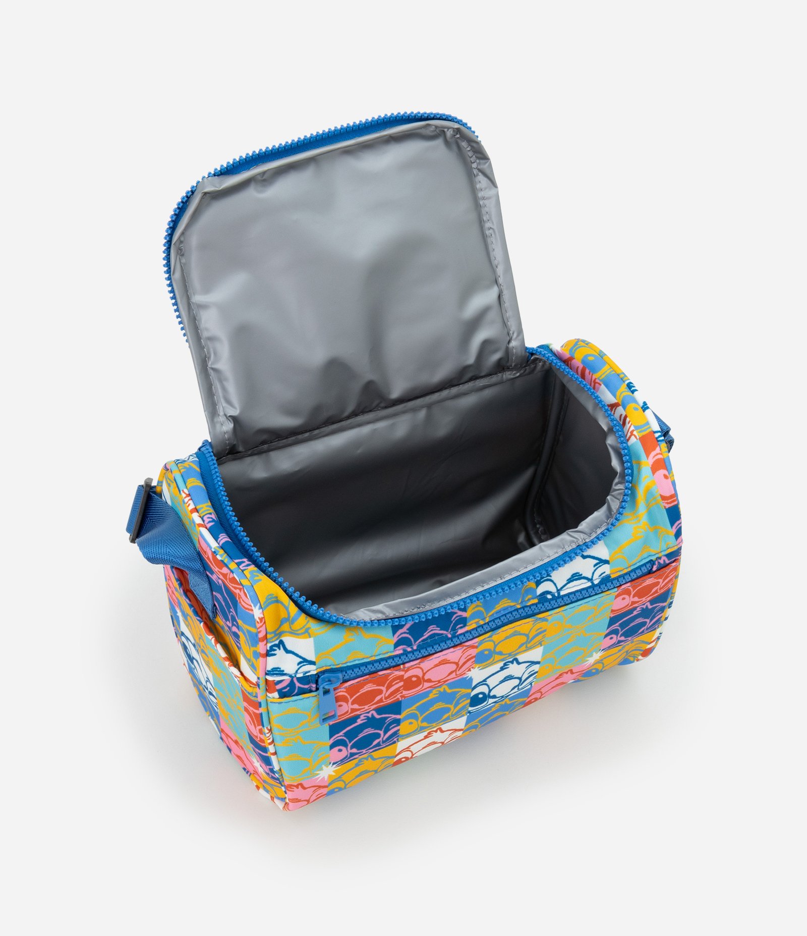 Lancheira com Tampa e Alça de Mão Estampa Bloco de Cores do Stitch Multicores 5