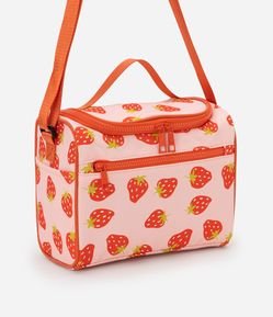 Lancheira com Estampa de Morangos e Divisórias