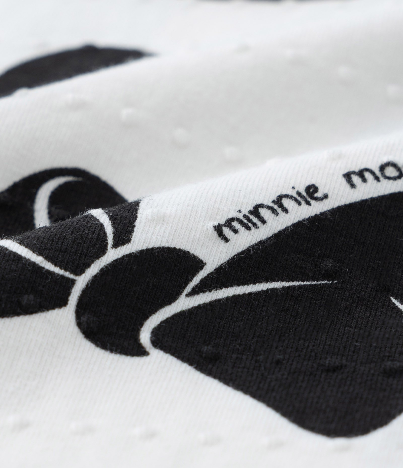 Blusa Infantil com Babadinhos e Laços Minnie - Tam 2 a 6 Anos Branco/Preto 3