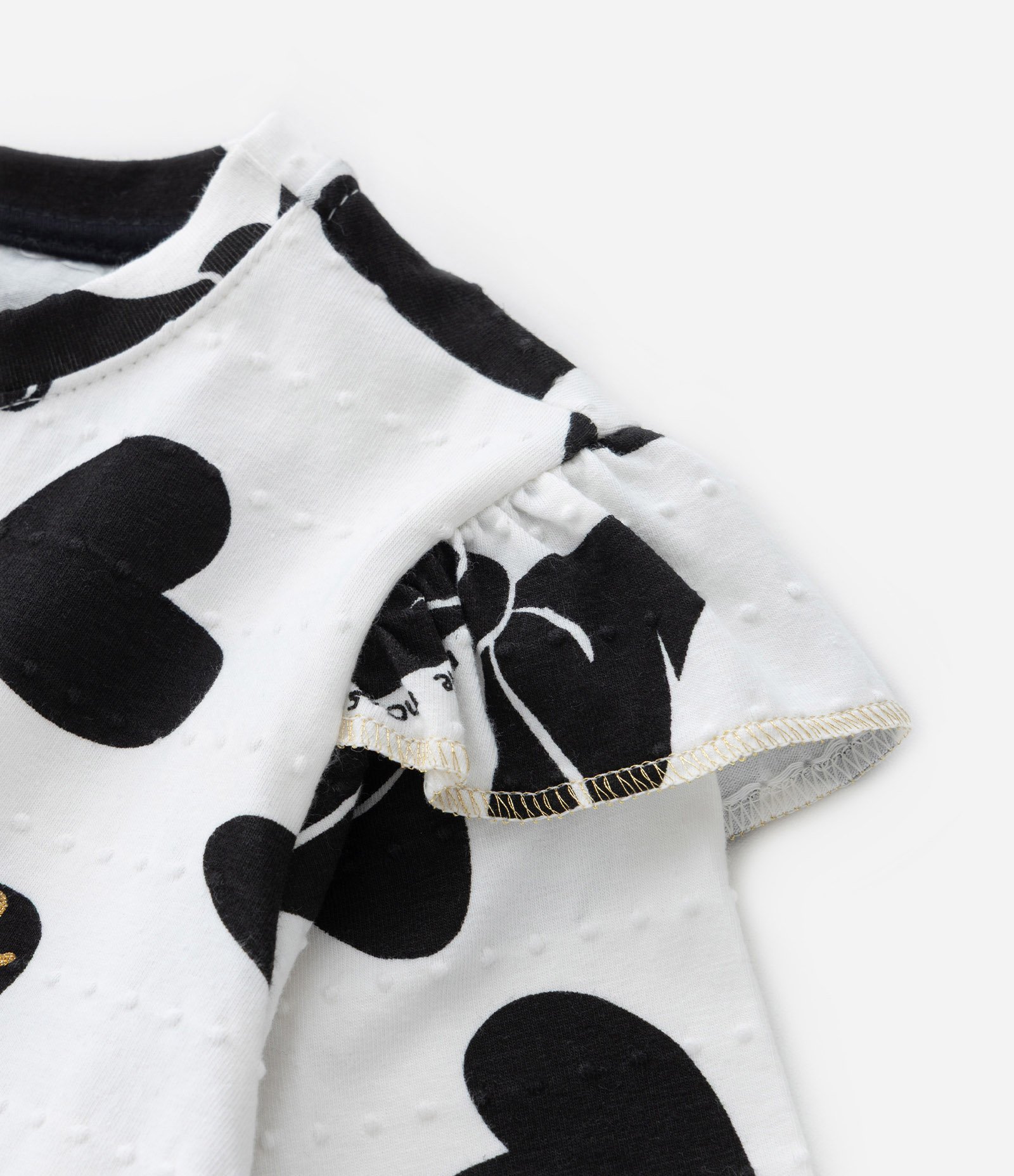 Blusa Infantil com Babadinhos e Laços Minnie - Tam 2 a 6 Anos Branco/Preto 5