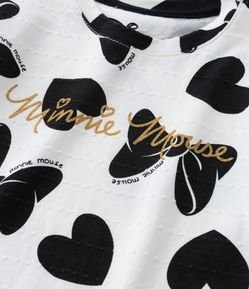 Blusa Infantil com Babadinhos e Laços Minnie - Tam 2 a 6 Anos