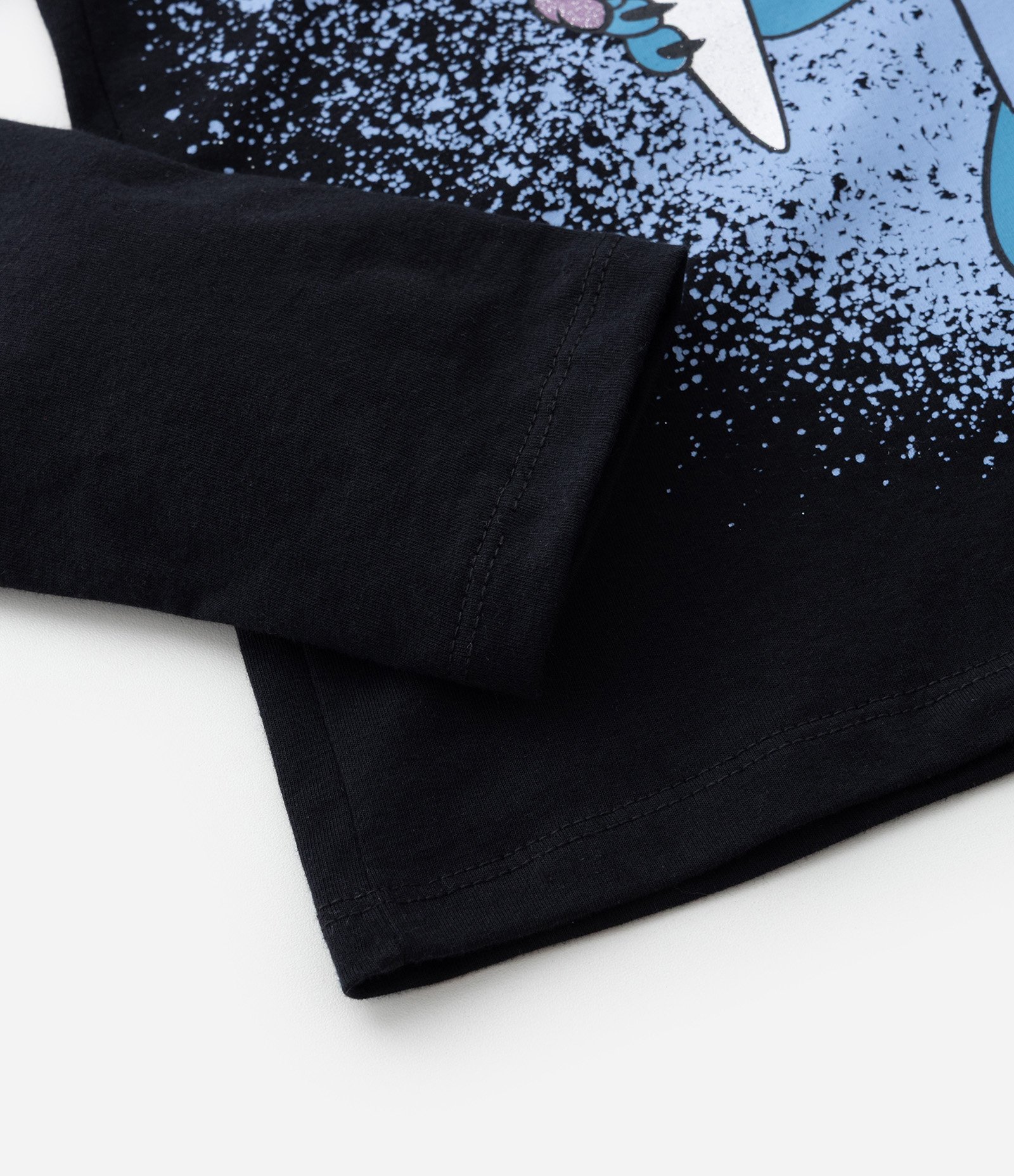 Camiseta Infantil com Estampa Stitch com Sorvete - Tam 5 a 14 Anos Preto 4