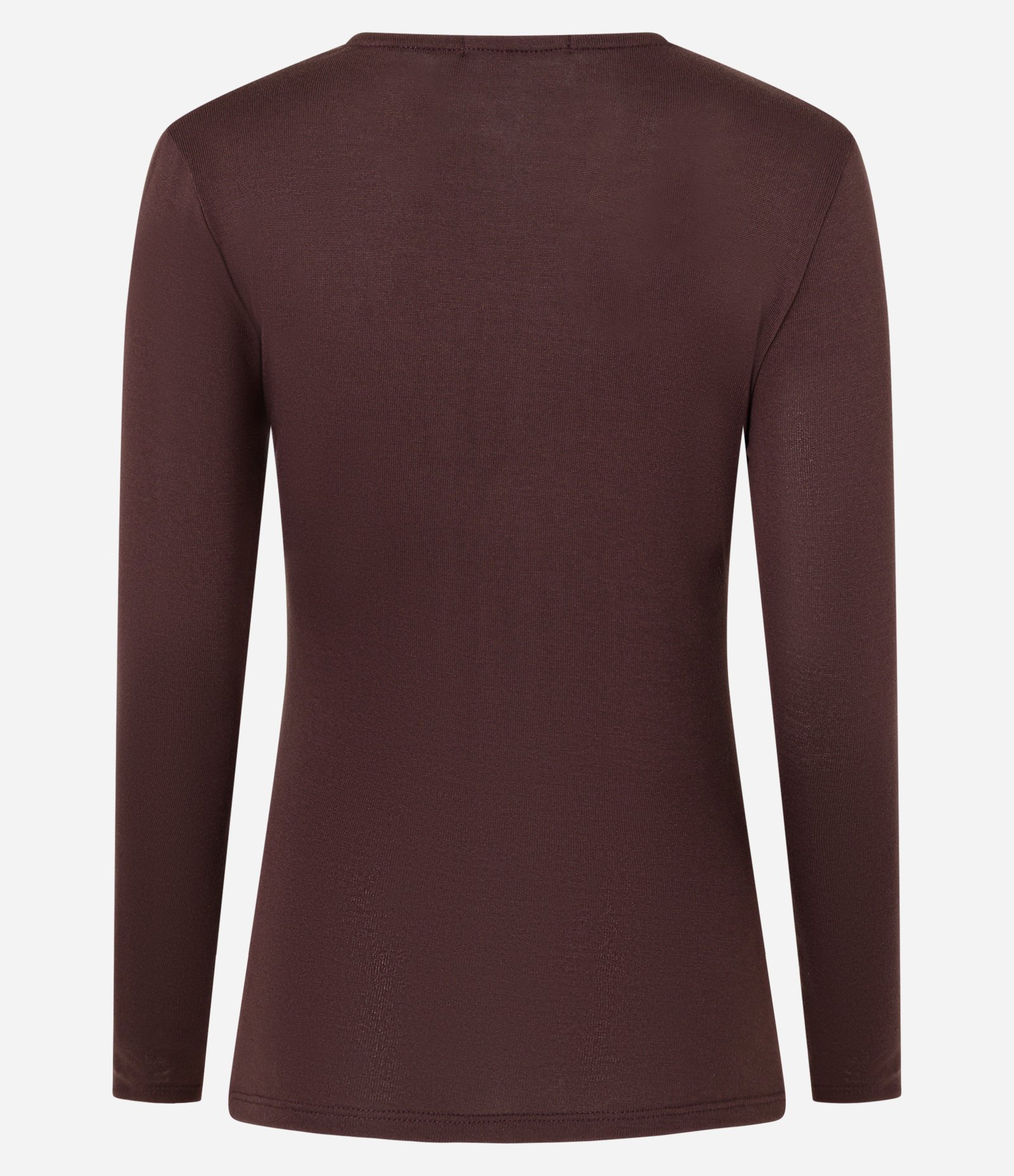 Blusa em Tricô com Franzido no Decote Assimétrico Marrom 6