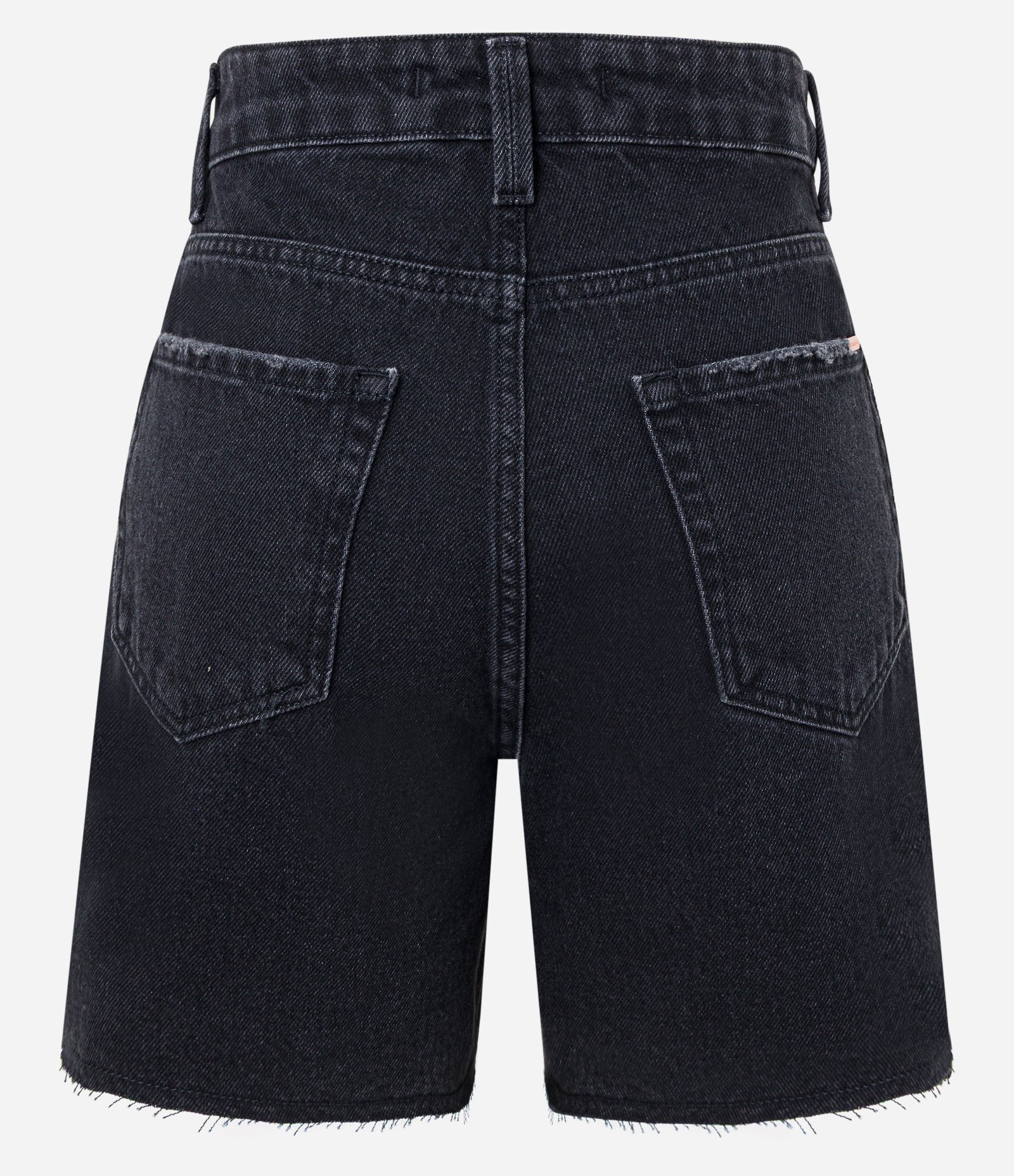 Bermuda Jeans com Barra Desfiada Preto 8