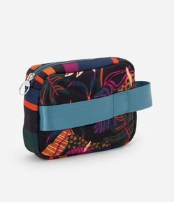 Nécessaire Retangular Media Estampa Folhagem