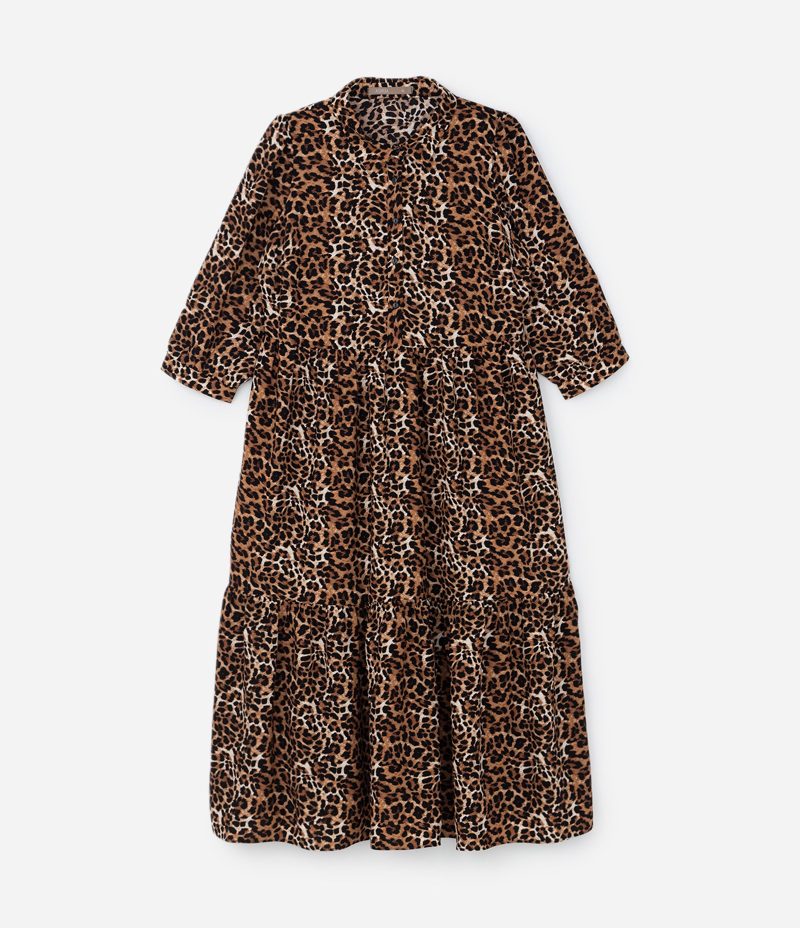 Vestido Midi em Crepe com Estampa Animal Print Curve & Plus Size Marrom 5
