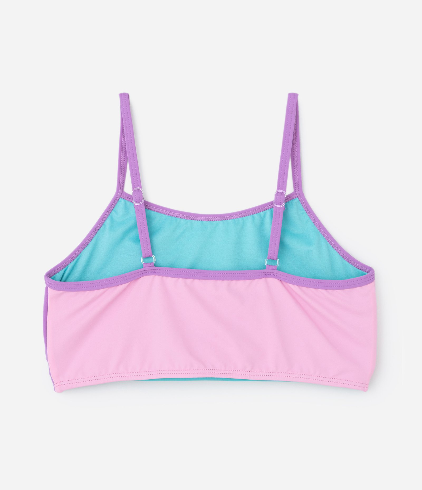 Biquíni Infantil com Recortes e Proteção UV - Tam 7 a 16 Anos Rosa 4