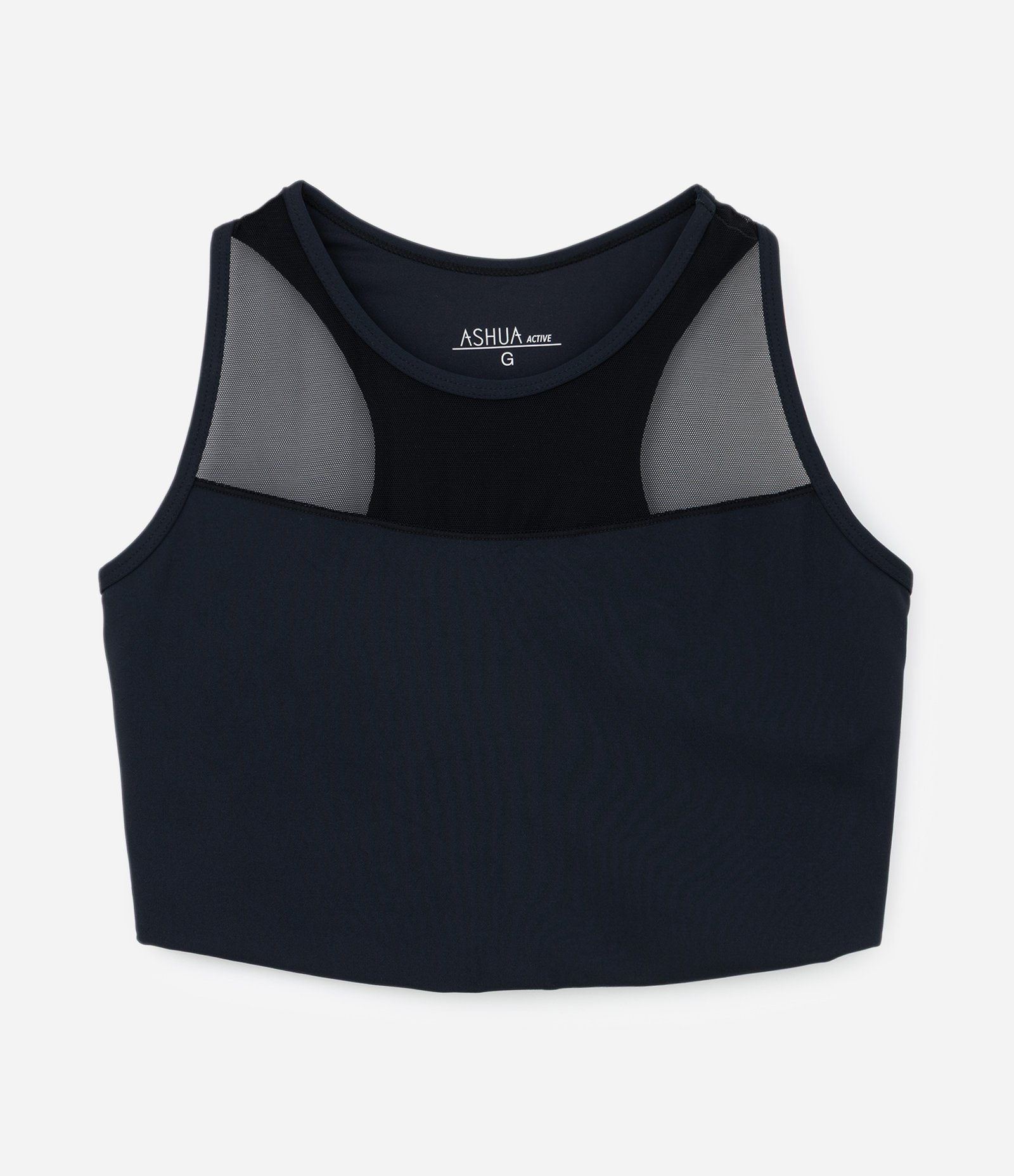 Top Nadador Esportivo com Recortes em Tule Curve & Plus Size Preto 5