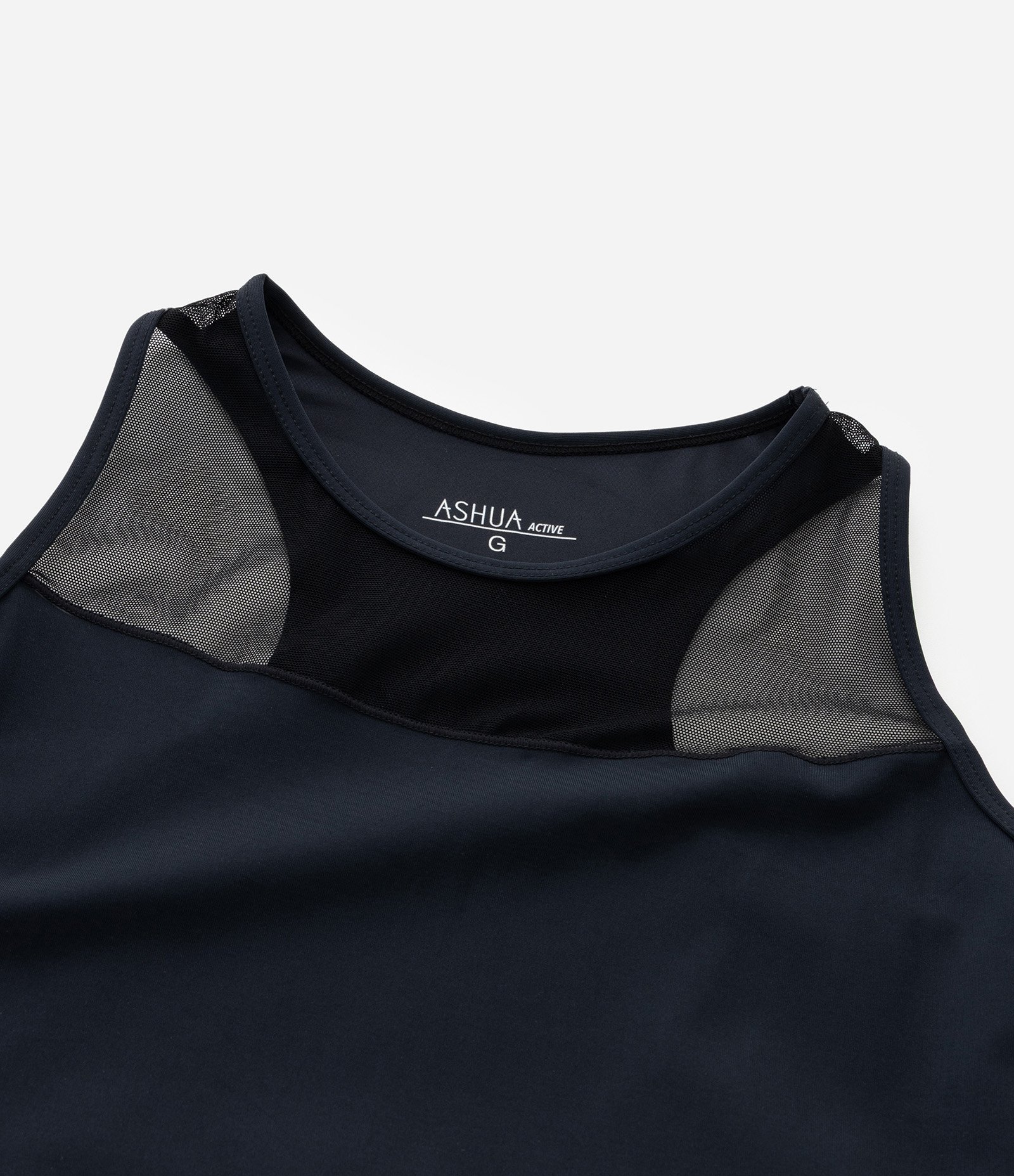 Top Nadador Esportivo com Recortes em Tule Curve & Plus Size Preto 8