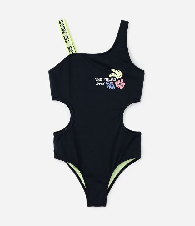 Maiô Infantil com Proteção UV e Recortes Vazados - Tam 5 a 16 Anos