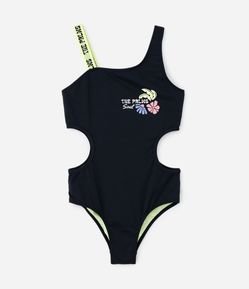 Maiô Infantil com Proteção UV e Recortes Vazados - Tam 5 a 16 Anos