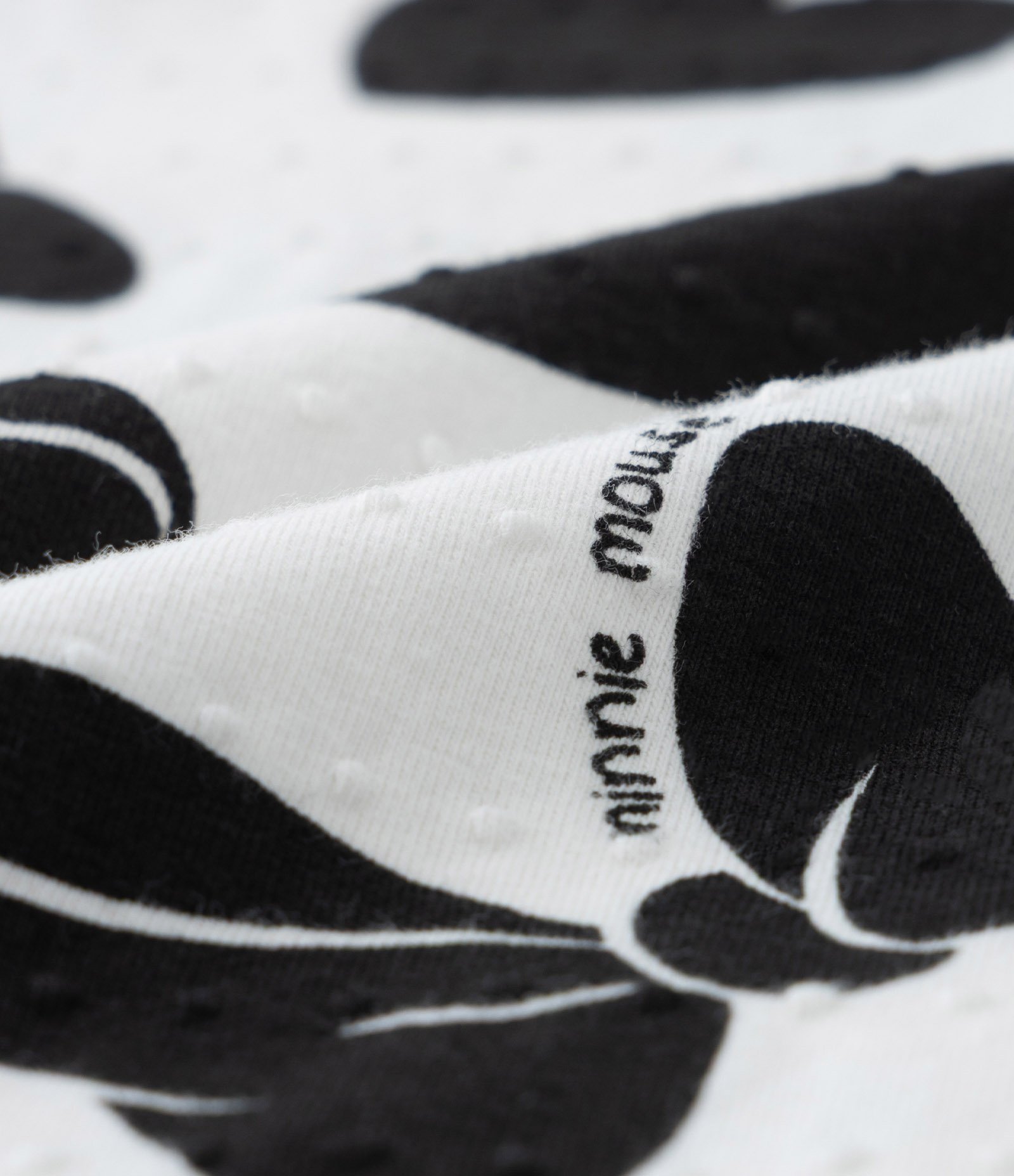 Blusa Infantil com Babadinhos e Estampa Laços Minnie - Tam 2 a 6  Anos Branco/Preto 3