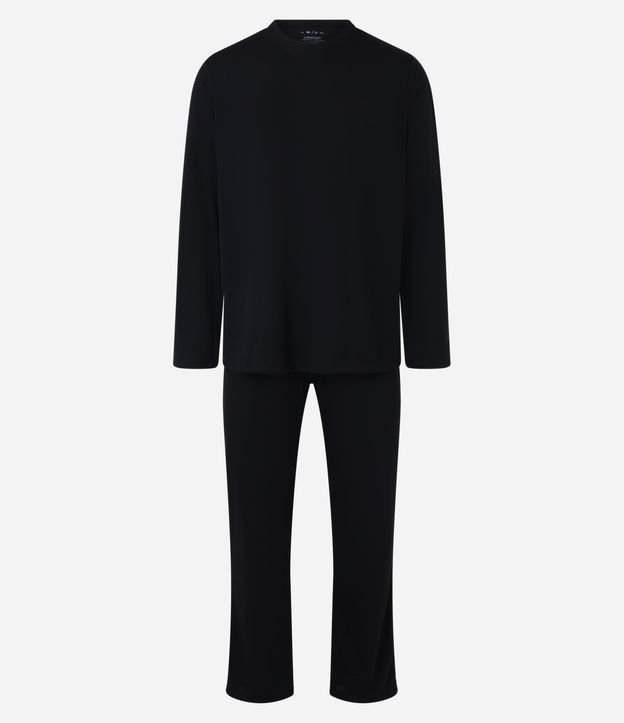 Pijama Longo Básico com Viscose