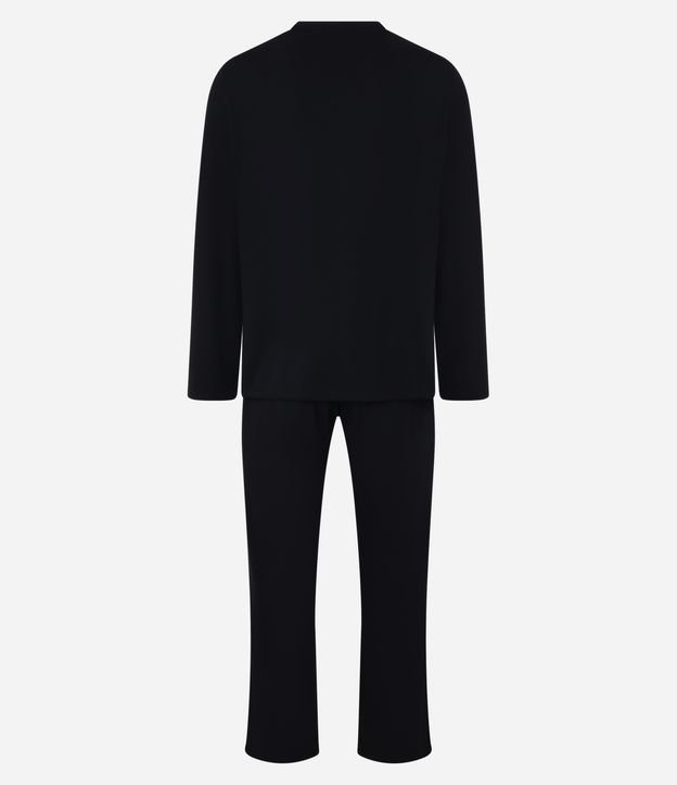 Pijama Longo Básico com Viscose