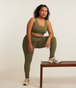 Calça Legging Tecnologia Dry Cós Sobreposto Curve & Plus Size