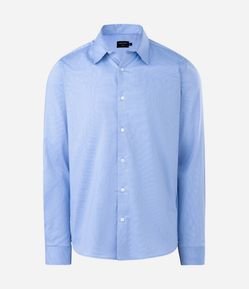 Camisa Slim com Fibra de Bambu Maquinetada com Listras