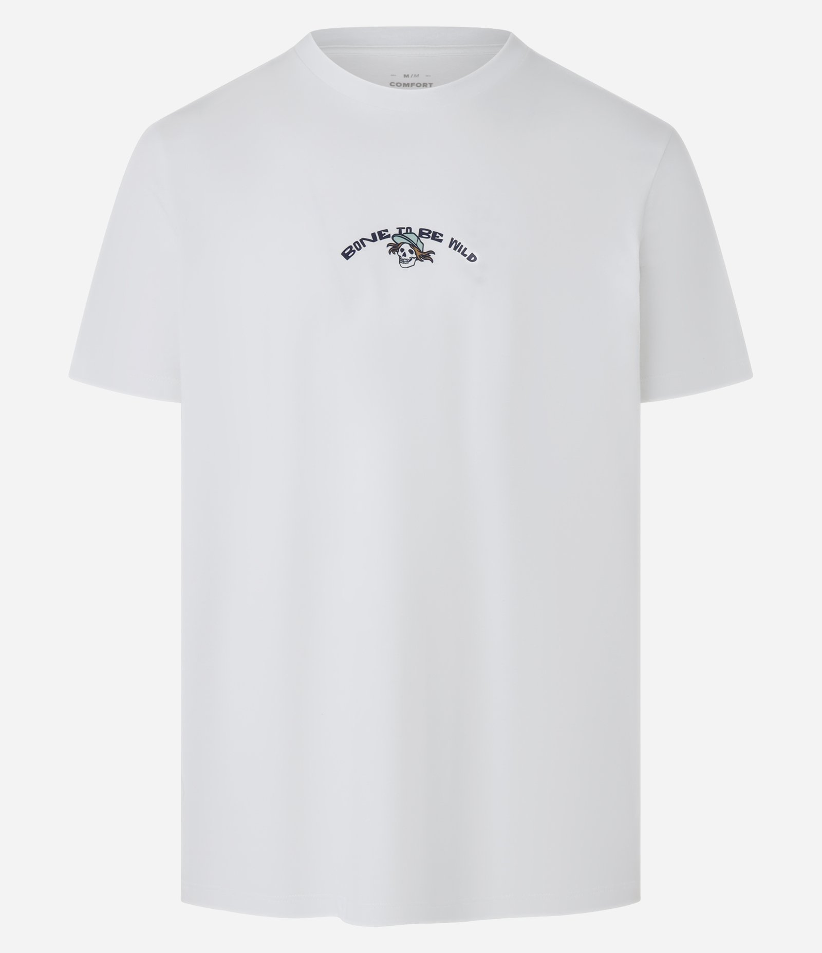 Camiseta Comfort em Algodão com Estampa de Esqueleto Surfista Branco 6