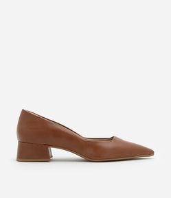 Sapato Scarpin Básico com Salto Bloco