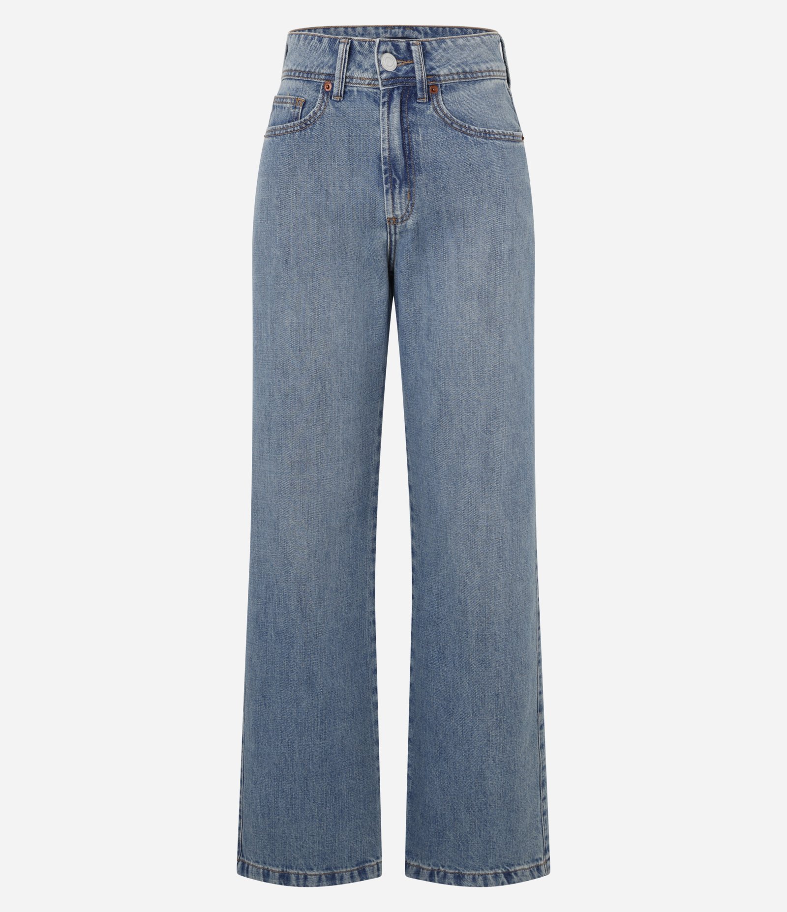 Calça Reta Comfort em Jeans com Cintura Alta Azul 5