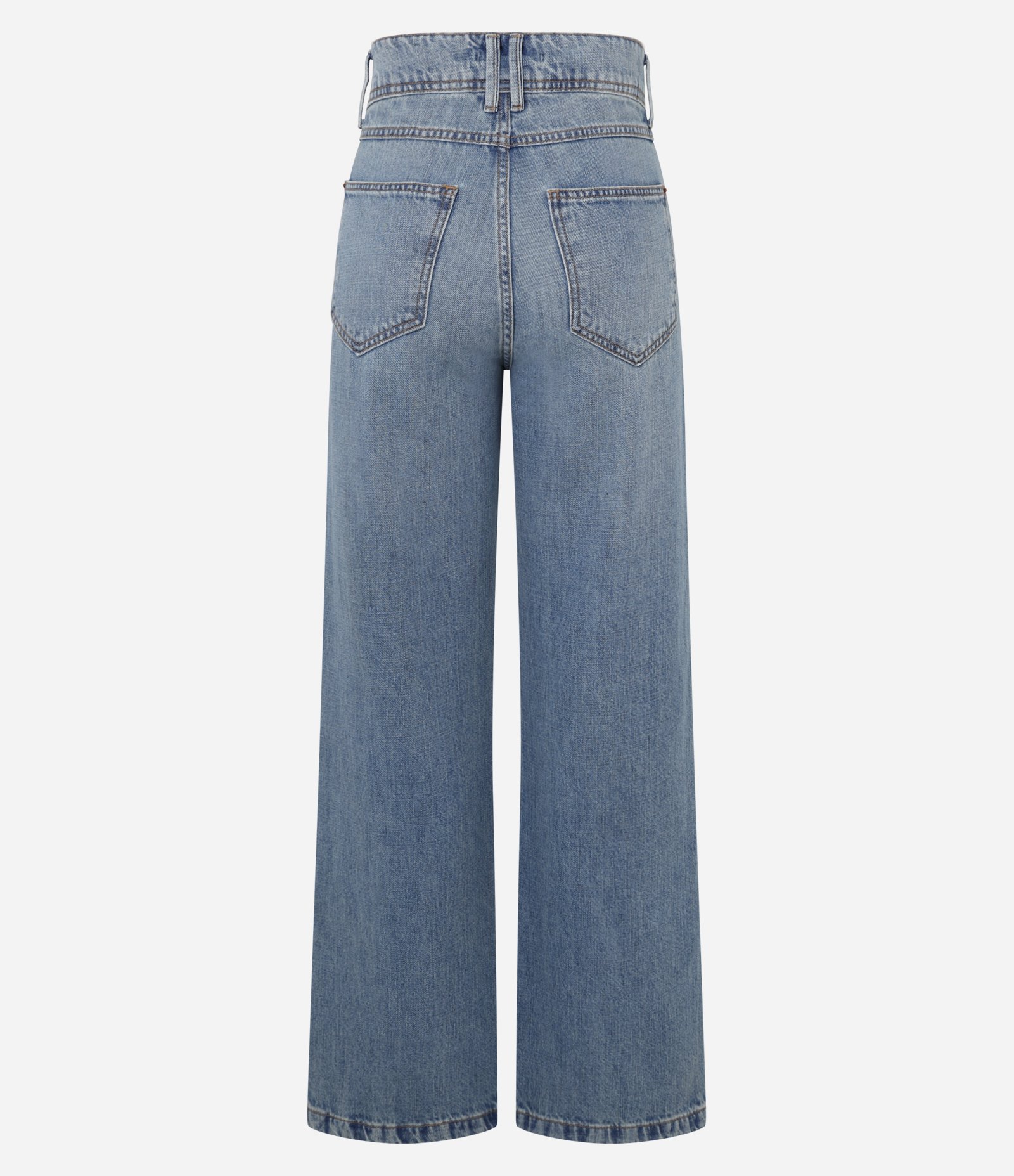 Calça Reta Comfort em Jeans com Cintura Alta Azul 6