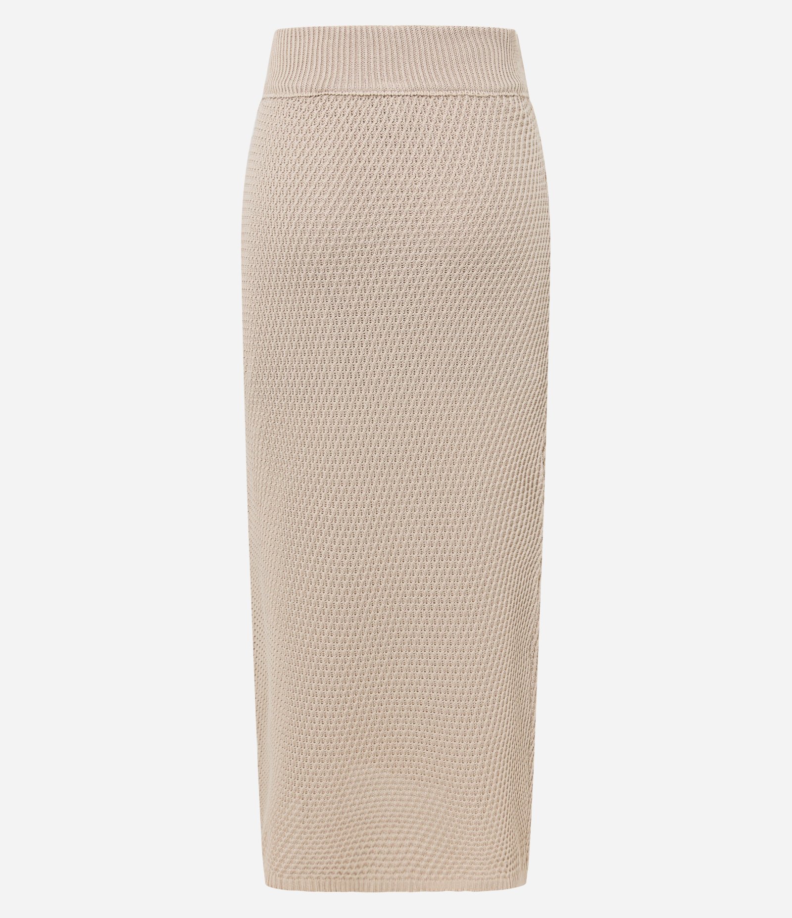 Saia Longa em Tricô com Ponto Diferenciado Bege 7