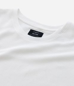 Camiseta Relaxed em Algodão com Textura Chevron