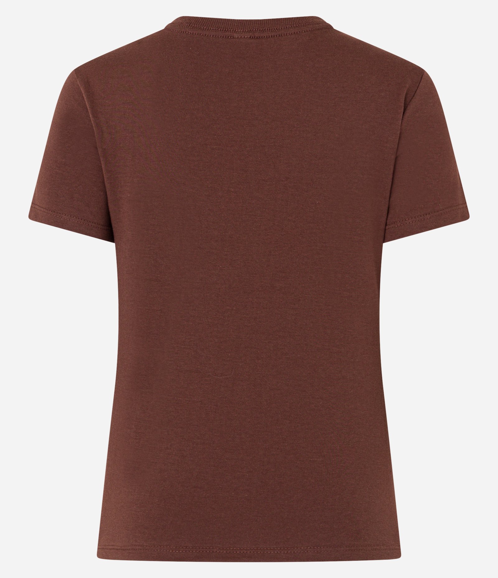 Camiseta Regular Básica em Algodão Marrom 5