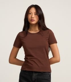Camiseta Regular Básica em Algodão