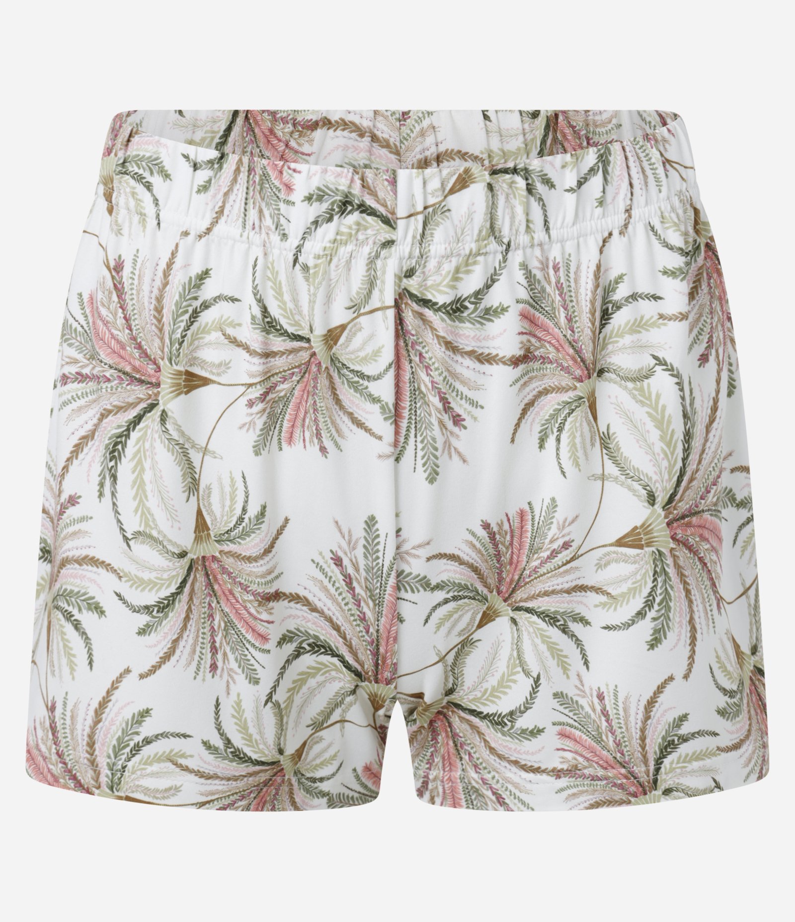 Pijama Short Doll com Toque Suave e Estampa de Folhagens Off White 7