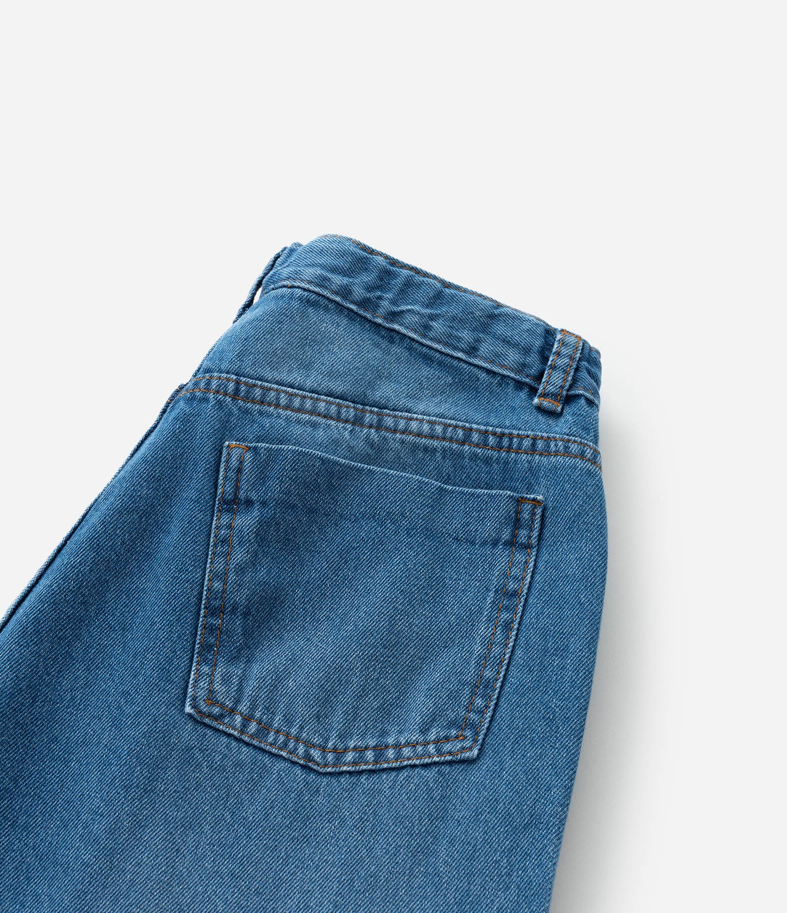 Calça Reta Infantil Jeans com Estampa Stitch - Tam 5 a 14 Anos Azul 6