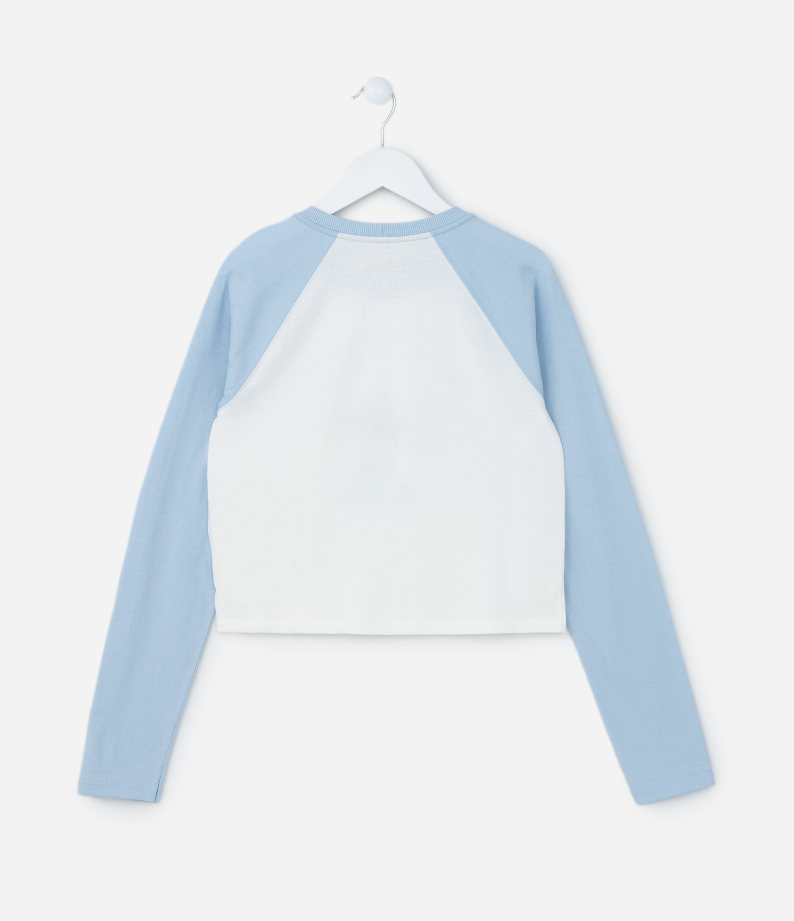 Camiseta Curta Infantil com Estampa do Stitch - Tam 5 a 14 Anos Azul/Branco 2