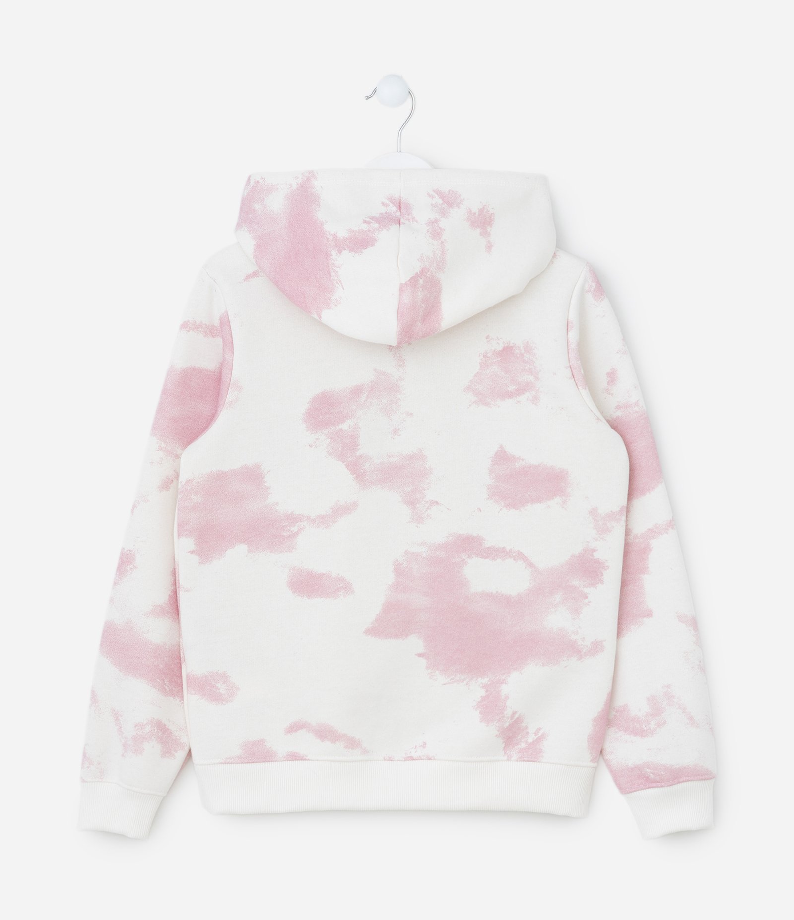 Casaco Infantil com Estampa do Stitch Tie Dye - Tam 5 A 14 Branco/Rosa 2