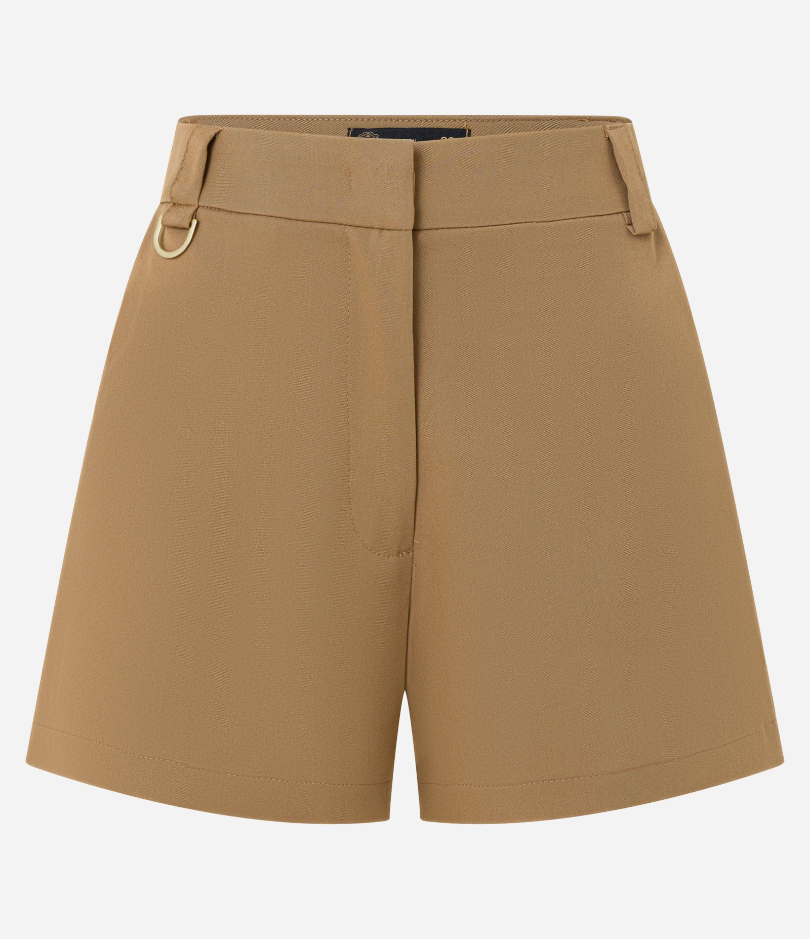 Short Alfaiatado com Fivela Metalizada no Passantes Bege 6