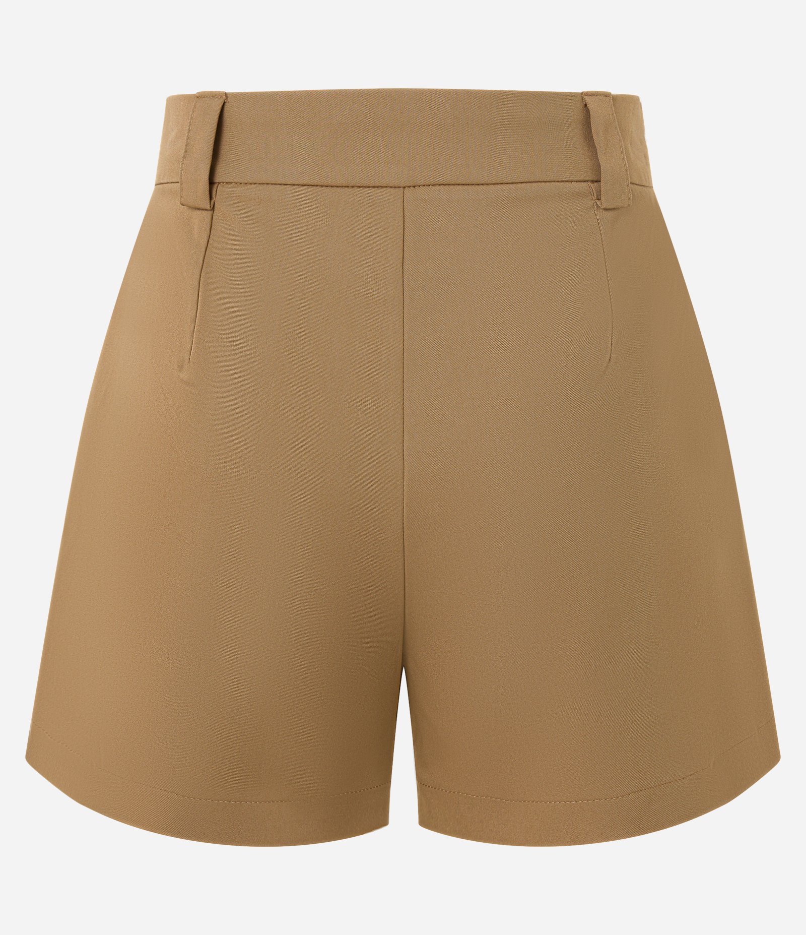 Short Alfaiatado com Fivela Metalizada no Passantes Bege 7