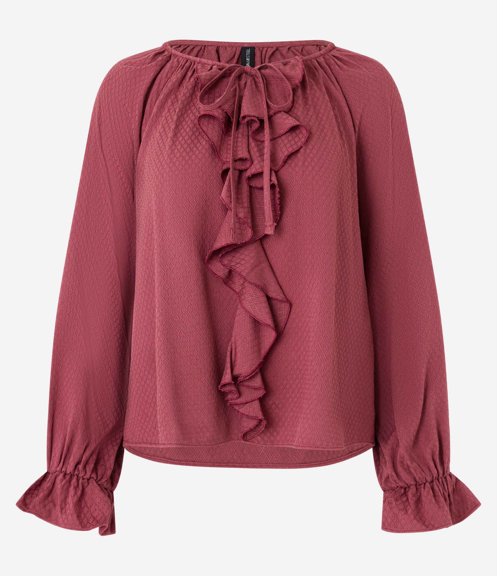 Blusa em Viscose Twill e Babados Frontais Rosa 4