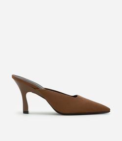 Sapato Scarpin Mule com Gaspea Estendida na Lateral